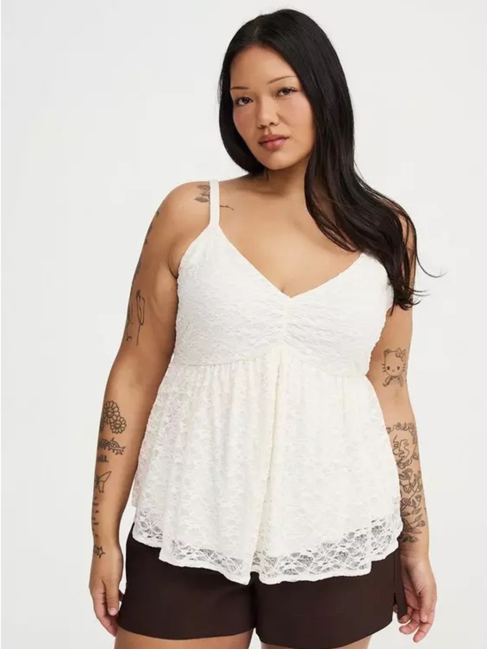 Torrid Stretch Lace Babydoll Cami NWT P2P 21